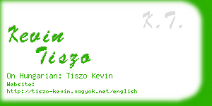 kevin tiszo business card